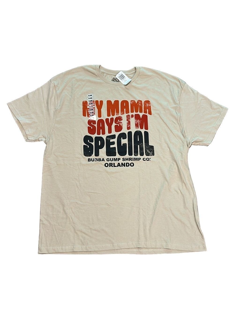 NWT Bubba Gump Shrimp Co Orlando Retro My Mama Says I'm Special in Sand Size XXL